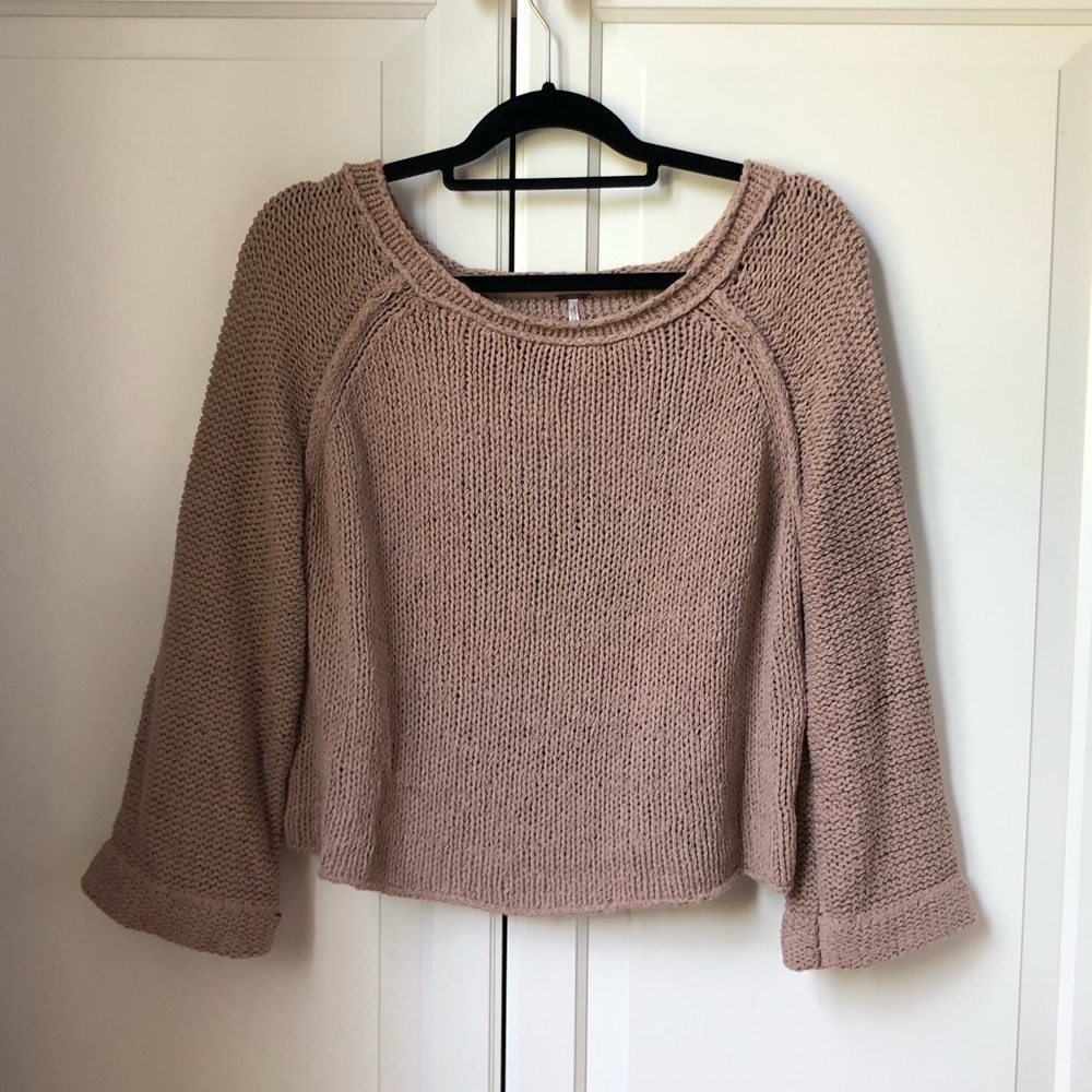 Free People Knit Open-back Sweater